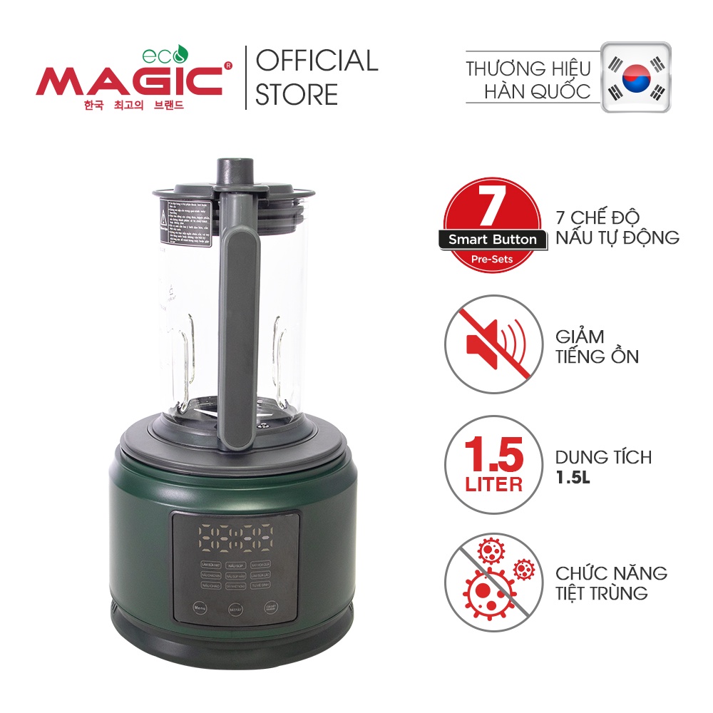 Máy làm sữa hạt đa năng giảm tiếng ồn Magic Eco AC141,9 chương trình nấu tự động,tự động vệ sinh,bảo hành chính hãng