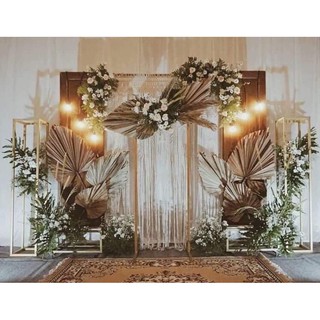 lá cọ khô decor