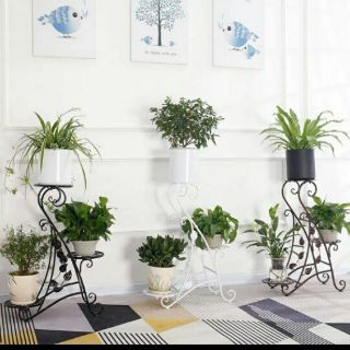 kệ cây cảnh bằng sắt hình lá