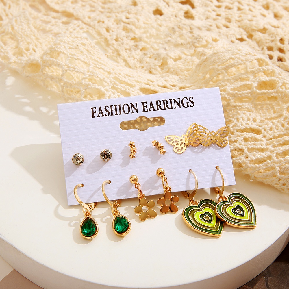 iF YOU Đôi Bông Tai Dáng Dài Họa Tiết Hoa Thời Trang Cho Nữ