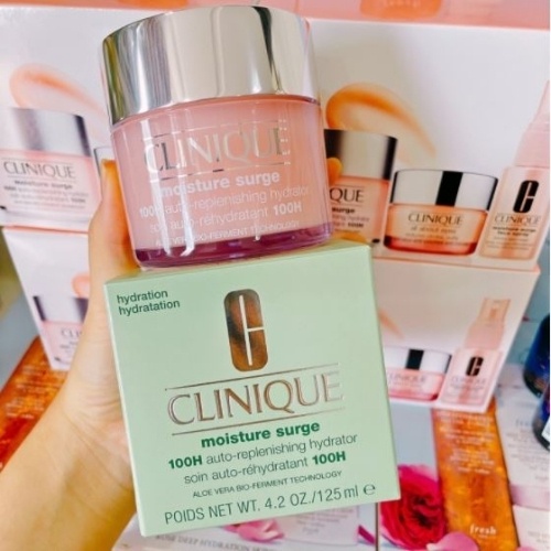 Set dưỡng da Clinique hồng 3 món clinique moisture surge 100h 125ml kem mắt clinique 15ml xịt khoáng clinique 30ml