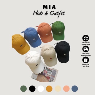 Mũ lưỡi trai vải thô thêu n miam033