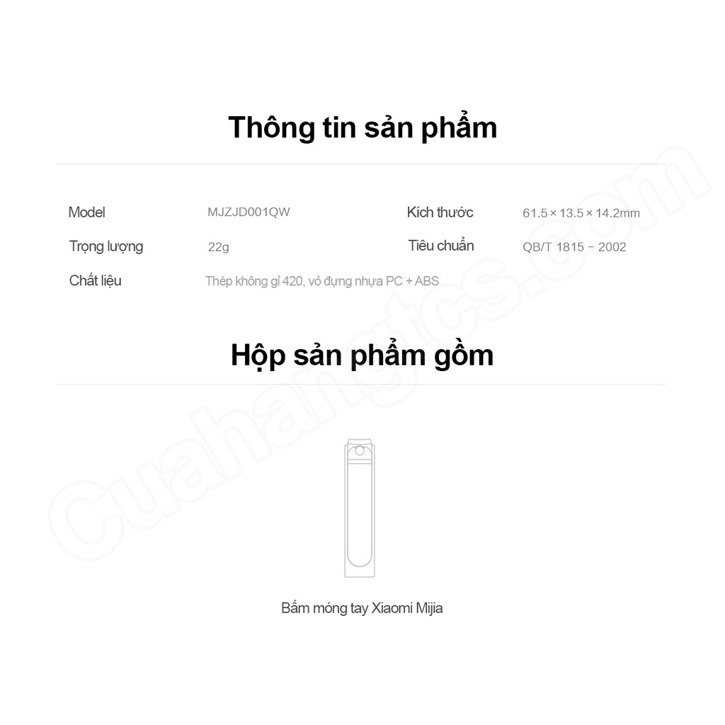 Bấm móng tay XM Mijia - Kềm cắt móng tay