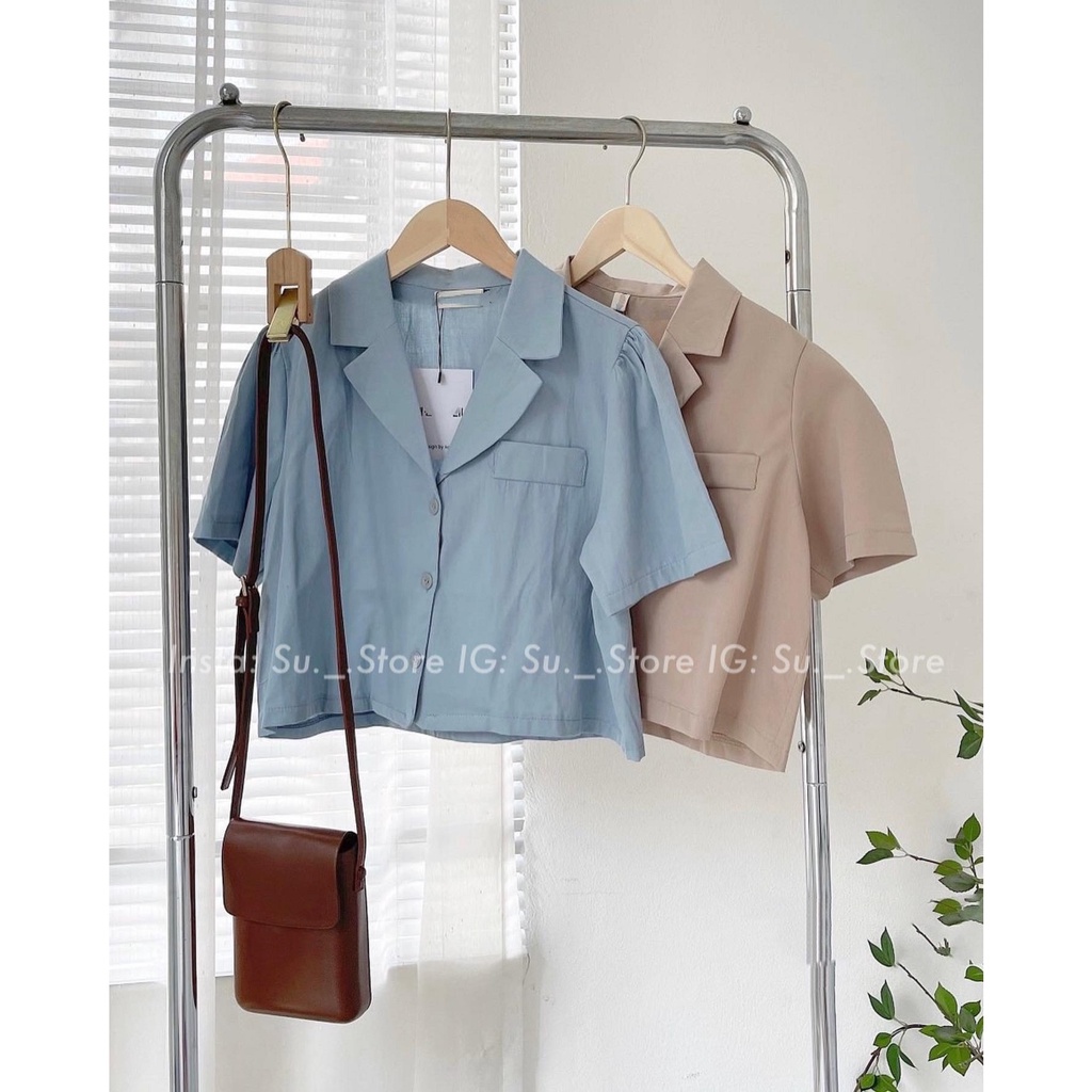 Áo sơ mi dáng ngắn 3 cúc A2277 SUSTORE