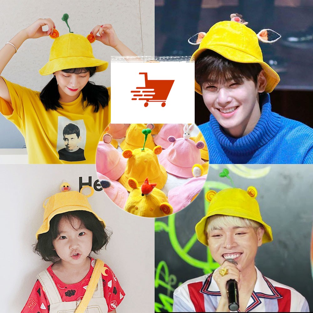 [Full 28 Mẫu Nam Nữ Tự Chọn] Mũ Nón Maruko 3D Rộng Vành Nhiều Kiểu Mầm Cây Bucket Hat Ulzzang Kaki Nhung Siêu Cute