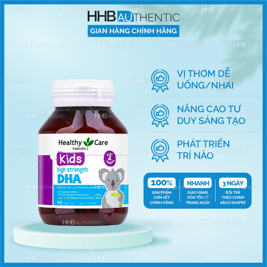 DHA cho trẻ em Healthy Care DHA Kid - Xuất xứ Úc