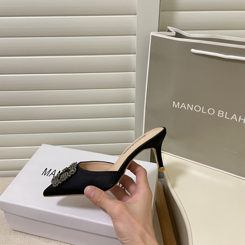 Giày Cao Gót Da Cừu Mũi Nhọn Đính Đá 6.5cm Thời Trang Quyến Rũ Cho Nữ