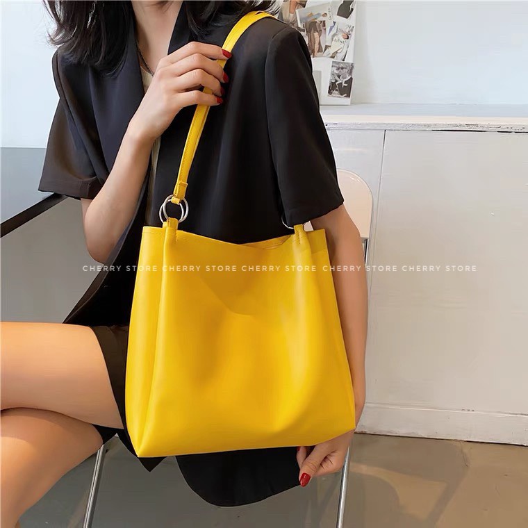 Túi xách nữ dáng tote đeo vai công sở phong cách Hàn Quốc bảng màu xinh xắn  Helen Bag
