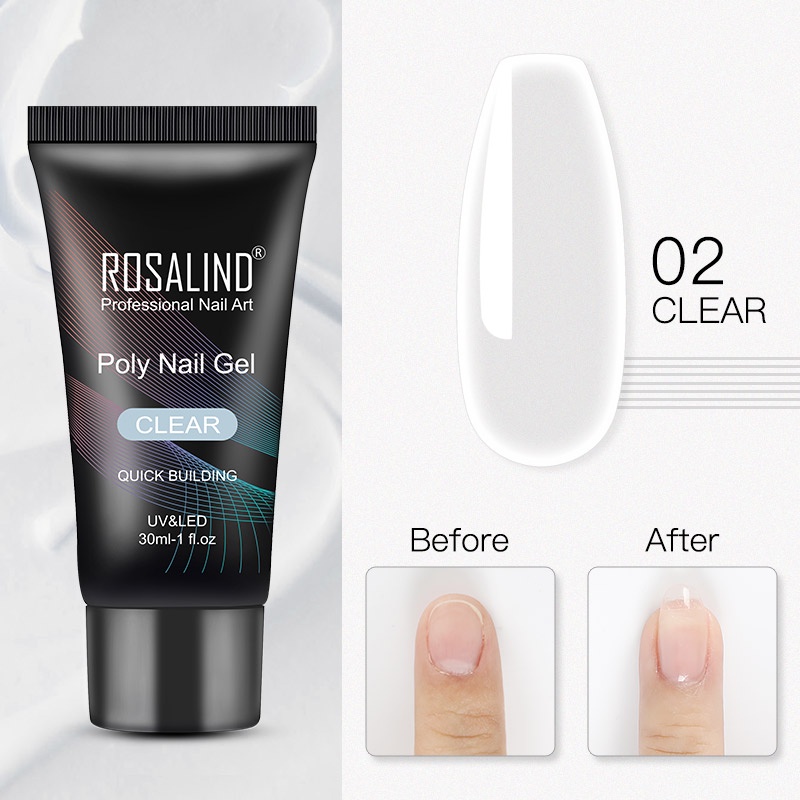 Gel Sơn Móng Poly Rosalind 30ml 11 Màu Thời Trang Đắp Nối Móng Nhanh Chóng