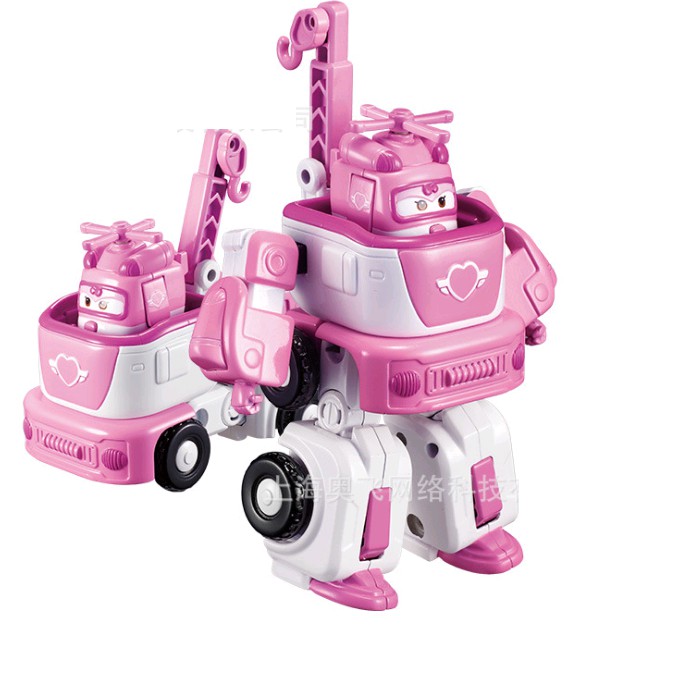 Đồ chơi trẻ em super wings đội bay siêu đẳng robot Dizzy cỡ nhỏ và máy bay mini