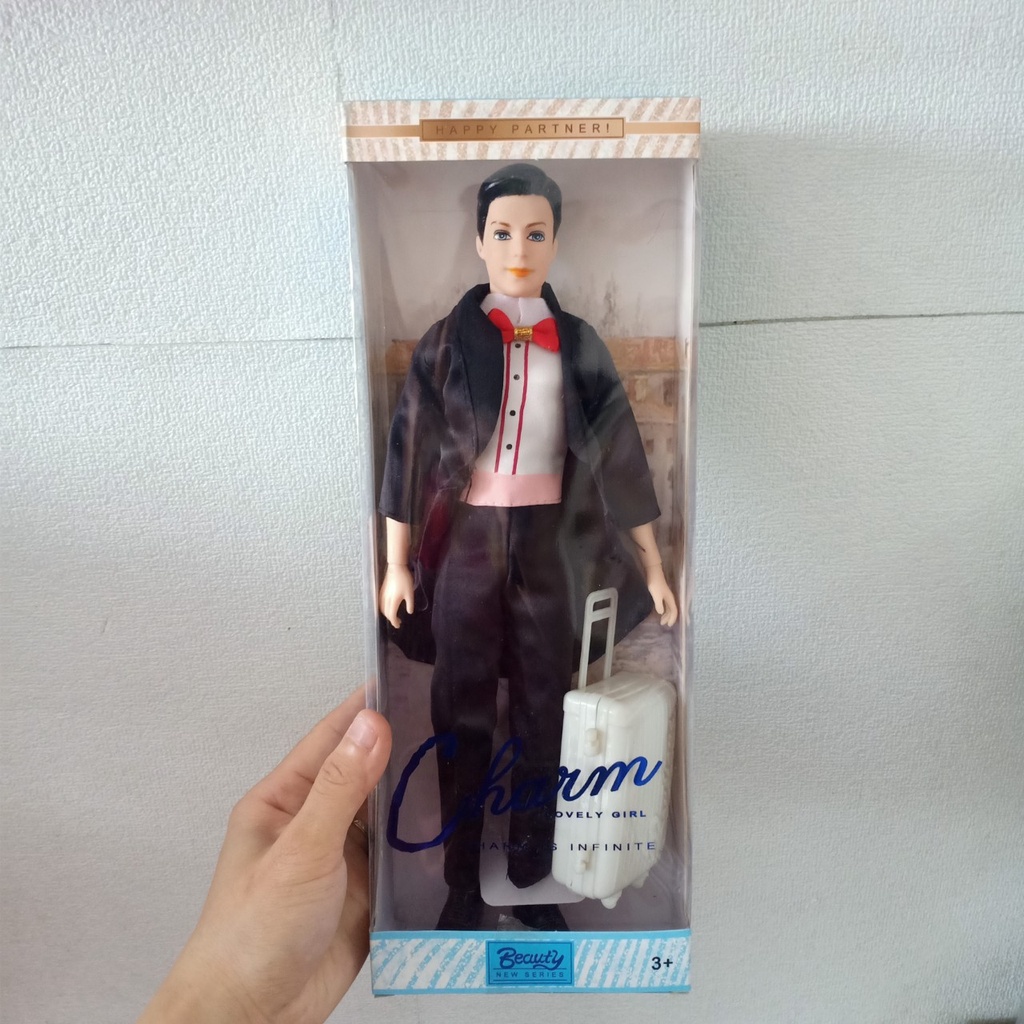 Hộp quà búp bê nam size 30cm mặc vest sang trọng,lịch lãm