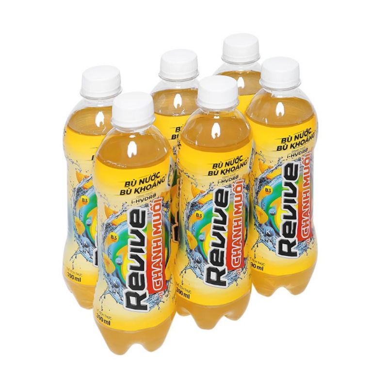 Lốc 6 chai nước Revive chanh muối 390 ml