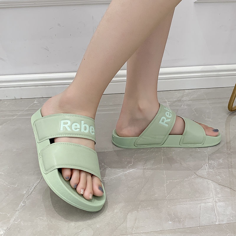 Oeggeo shop Xăng đan Hở Ngón Phong Cách Thể Thao Khóa Dán Màu Hồng Cho Nữ