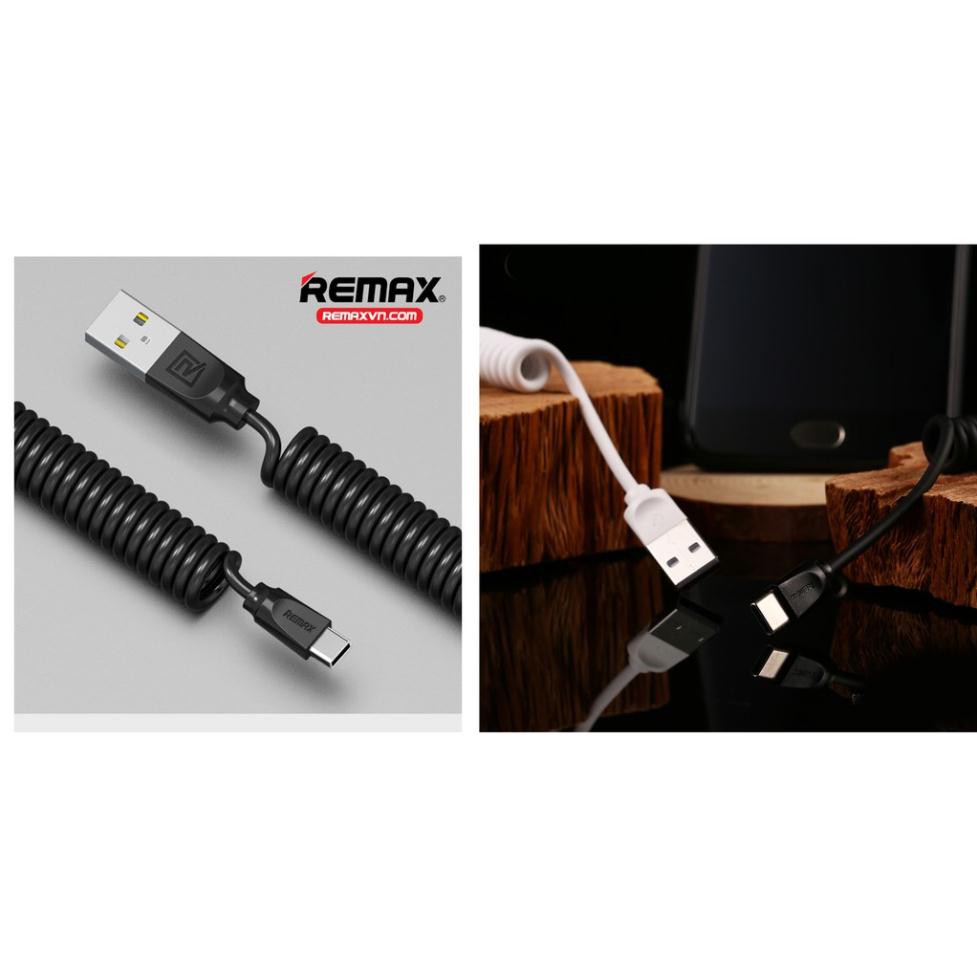 Cáp sạc lò xo Remax Rc-117a cổng Type C