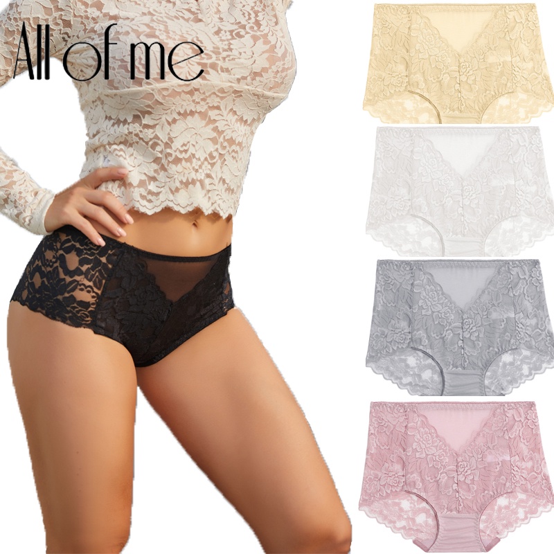 Cute Byte Quần Lót Ren Lưới Mềm Mại Lưng Cao Cỡ Lớn M-3XL Thời Trang 2022 Dễ Thương Cho Nữ