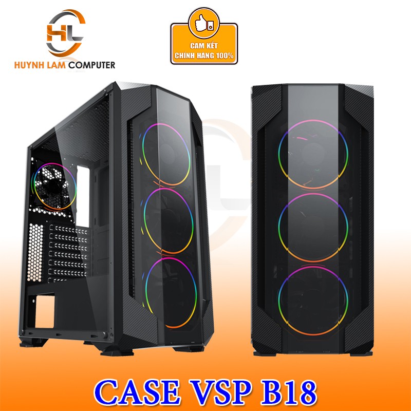 Thùng máy tính Case VSP B18 Gaming kính cườn