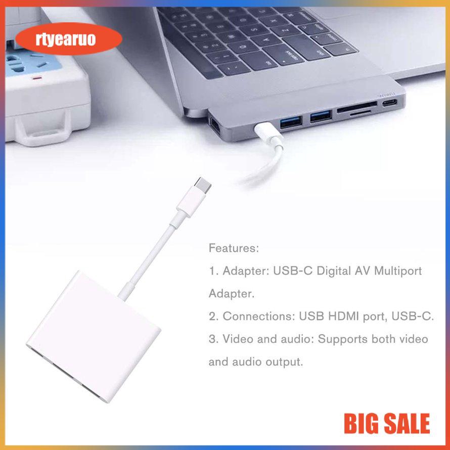 Bộ chuyển đổi Type-C sang HDMI 4k/USB/Type C 3 trong 1 cho Macbook/ iPad dùng trong trình chiếu