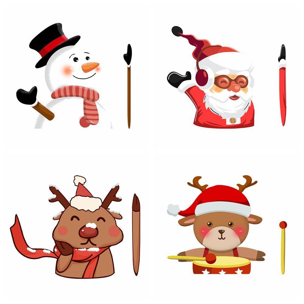 Đề Can PVC Dán Kính Chắn Gió Sau Xe Hơi Họa Tiết Giáng Sinh