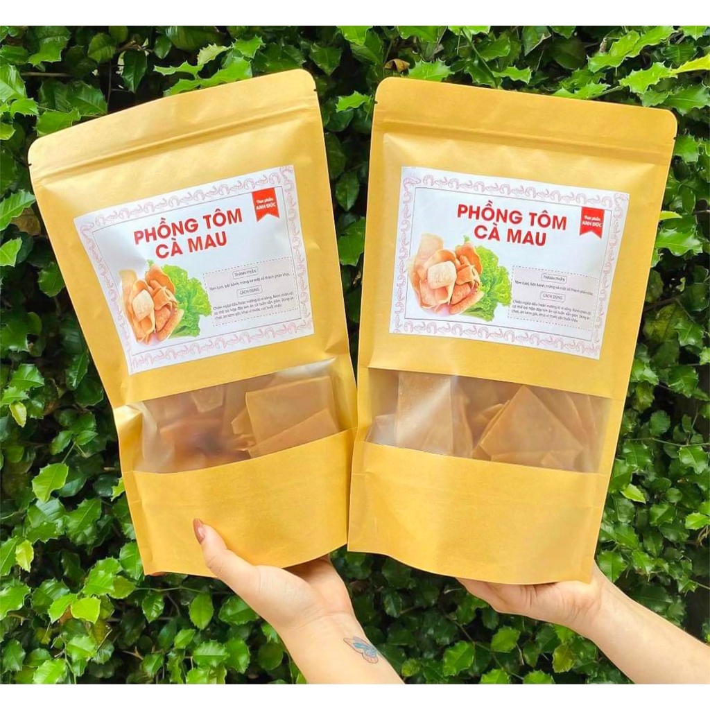 Bánh Phồng Tôm Đặc Sản Cà Mau Giòn Thơm Ngon Vị Tôm - Túi 200G Đồ Ăn Vặt
