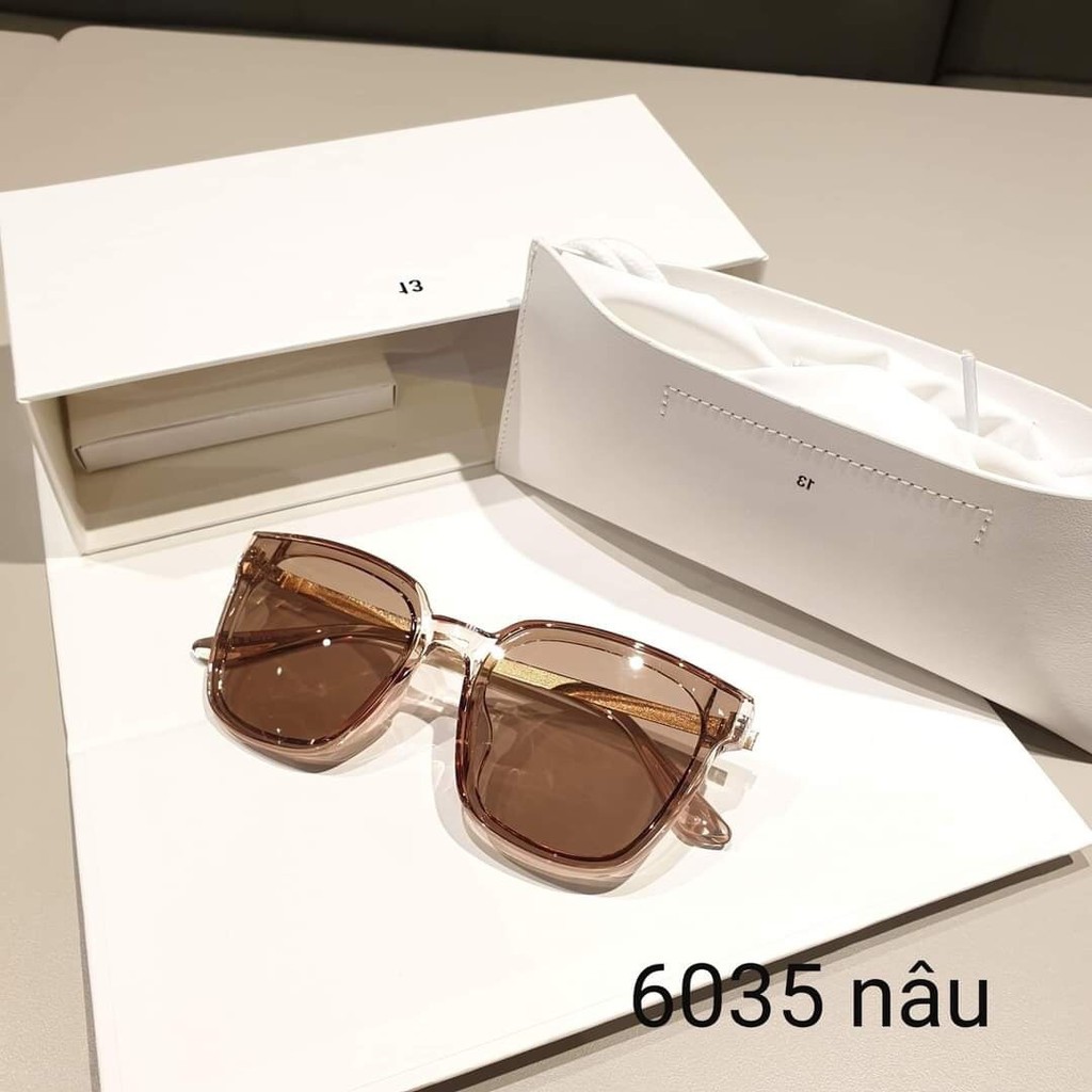 Kính râm vuông sẵn tròng chống UV, kính mát thời trang nữ 6L035B