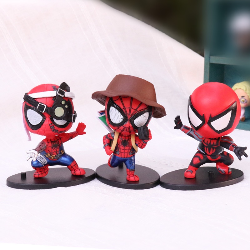 Set mô hình Spiderman Spider man trang trí để bàn case gaming