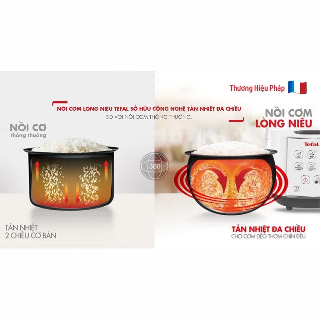 Nồi cơm điện tử Tefal 1.8 lít RK732168