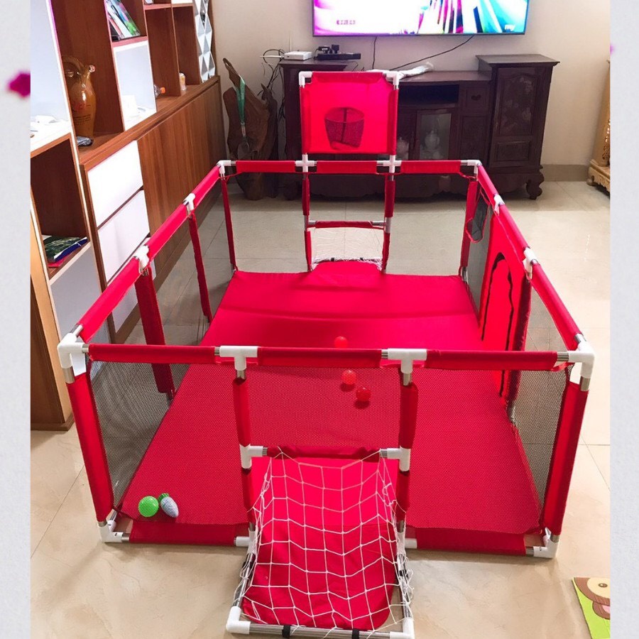 Nhà bóng cho bé, Quây bóng lều chơi bóng cho bé khung inox hình chữ nhật