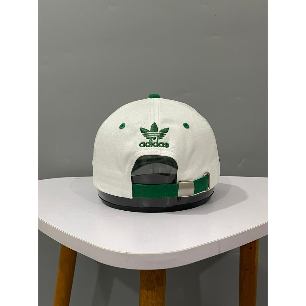 Nón kết Mũ lưỡi trai Adidas trắng mix xanh logo thêu tinh tế Free size