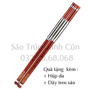 Sáo  mèo kép  gỗ hồng đào