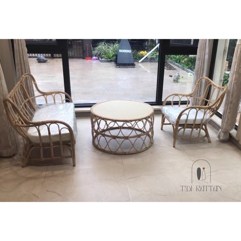 Bộ sofa mây phòng khách/ bộ bàn ghế gia đình, bàn ghế mây cafe, spa, showroom, nhà hang homestay căn hộ, chung cư, villa