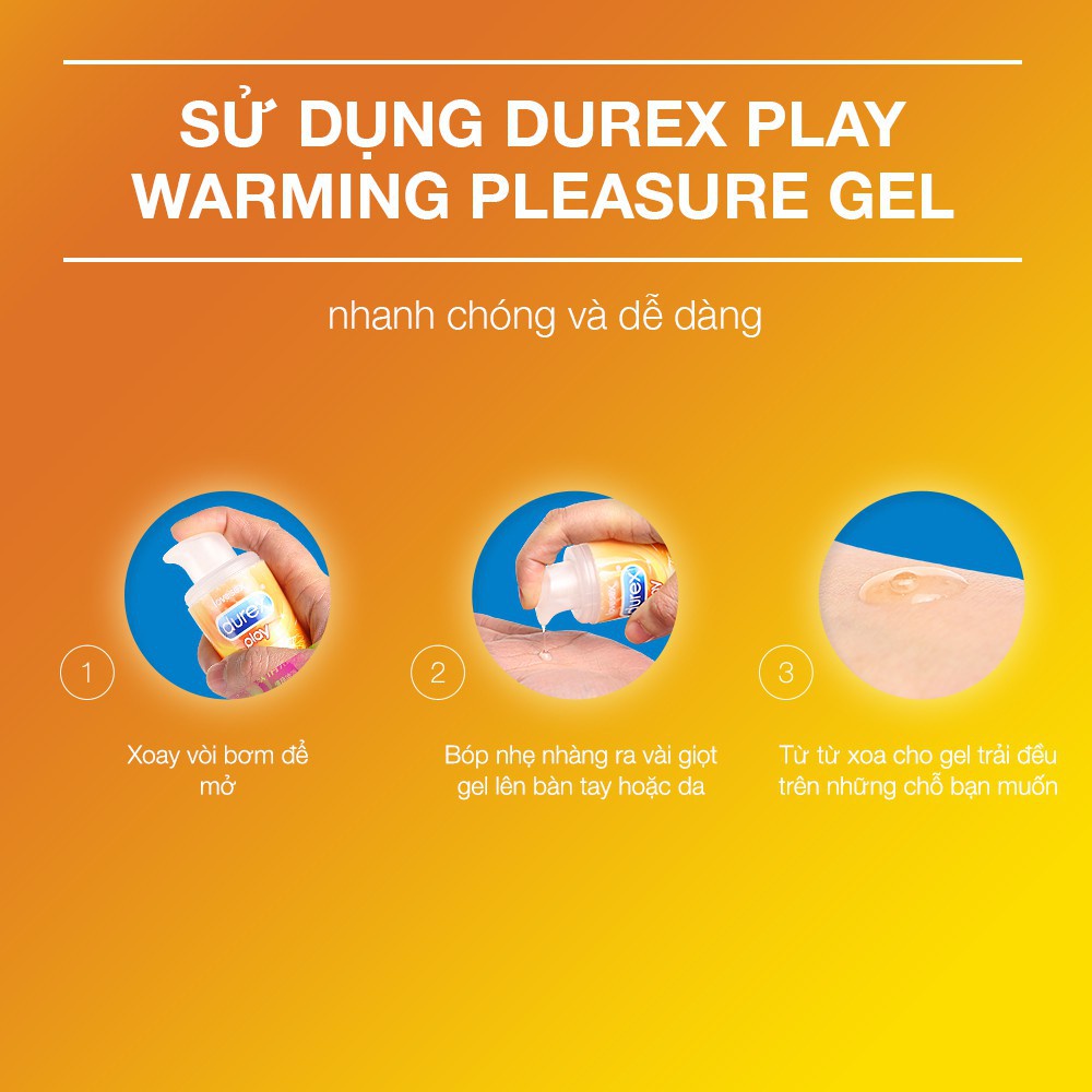 Gel bôi trơn tạo độ ẩm cao cấp Durex Play Warming - 100ml
