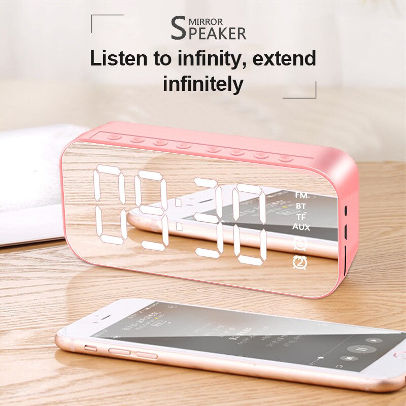 Loa Bluetooth Tích Hợp Đồng Hồ Báo Đài FM G50 Âm Thanh Bắt Tai Màn Hình Tráng Gương Bán Chạy 2022