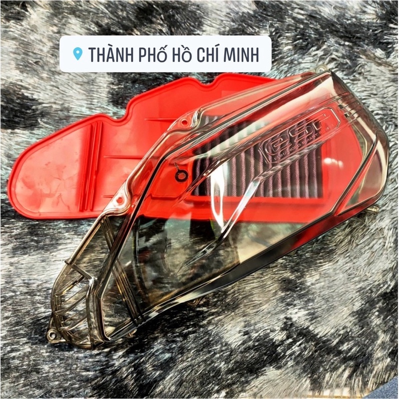 Ốp Bô E Trong Suốt Cho Viision Shmore AB PCX Vario/Click Kèm Lọc Gió KN