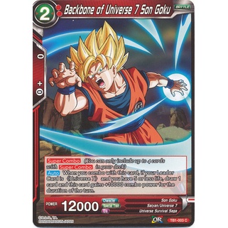 Thẻ bài Dragonball - TCG - Backbone of Universe 7 Son Goku / TB1-003'