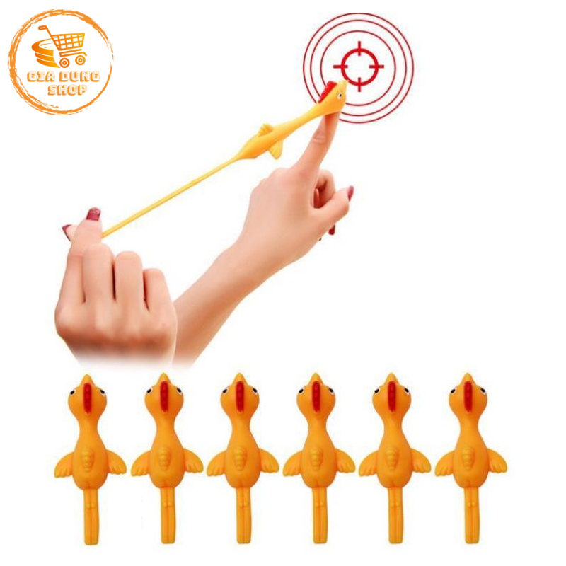 Ná Bắn Gà Cao Su Dính Tường Đồ Chơi Giải Trí Xả Xì Stress