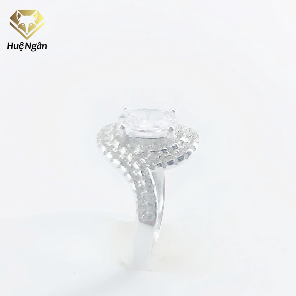 Nhẫn bạc Ý 925 Huệ Ngân - Đính Đá sang trọng RR1534