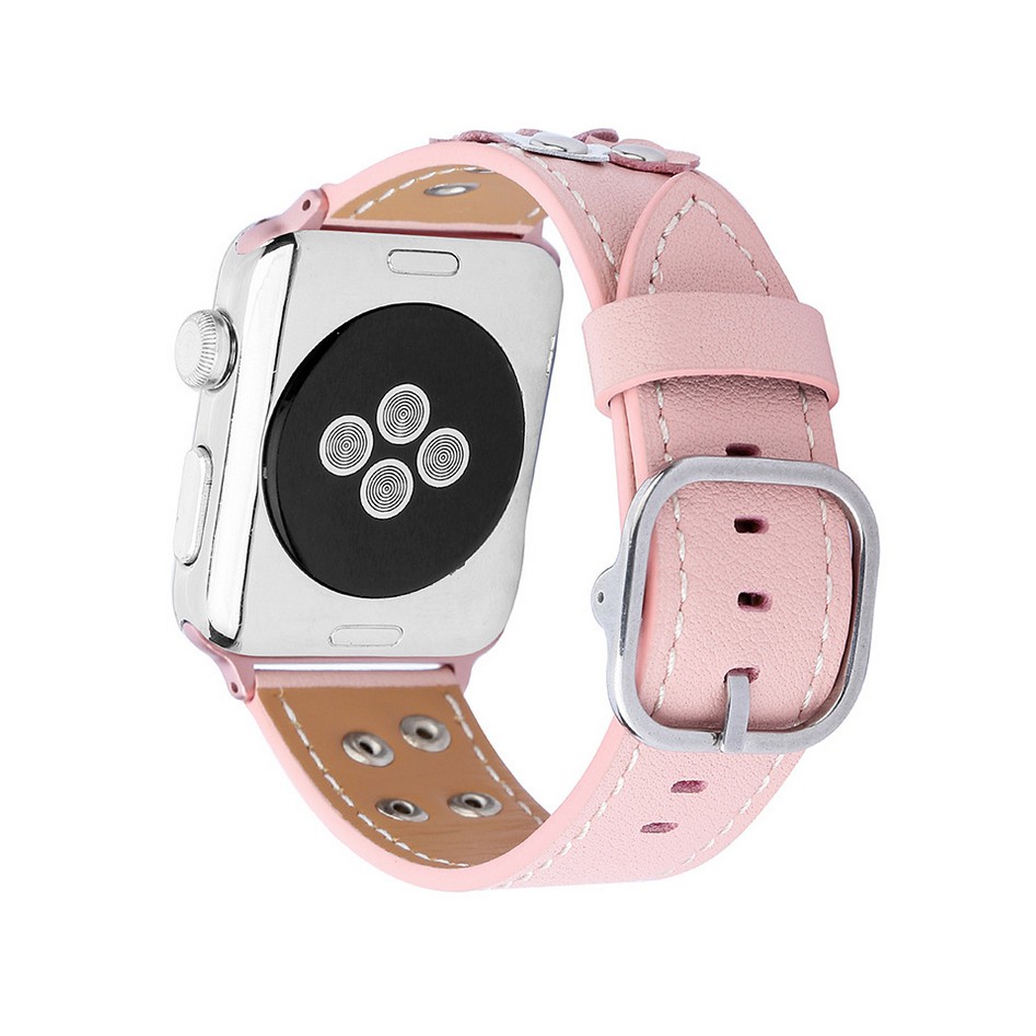 Dây Đeo Bằng Da Cho Đồng Hồ Thông Minh Apple Watch 38Mm / 42Mm 3 / 2 / 1