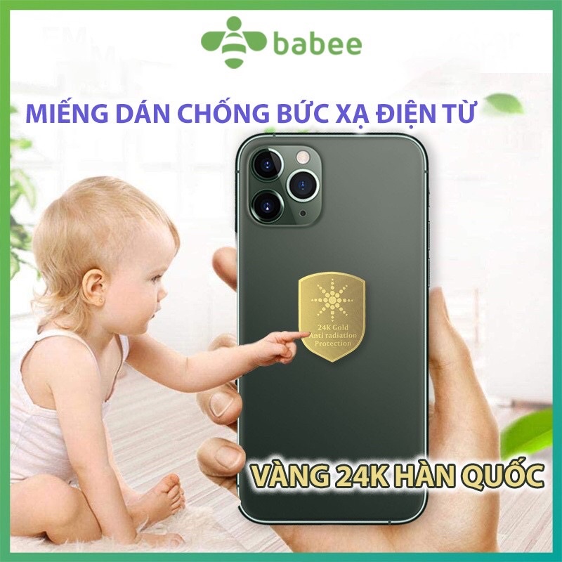 Miếng dán chống bức xạ điện từ 24k Gold Hàn Quốc, Ngăn sóng điện từ phát ra từ điện thoại, máy tính, wifi