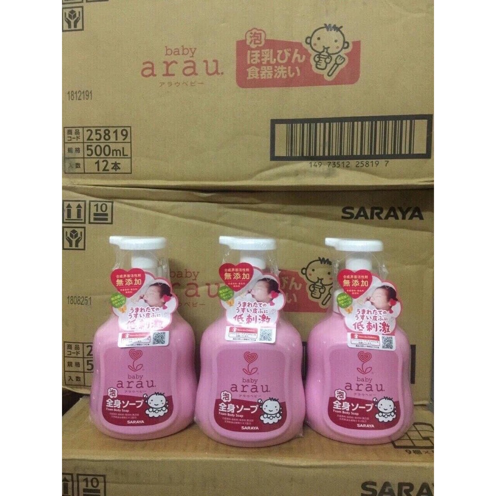 (chất lượng) Nước rửa bình sữa Arau hồng (chai / túi)
