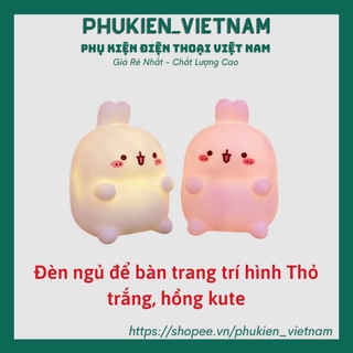 Đèn ngủ để bàn trang trí hình Thỏ trắng, Thỏ hồng kute