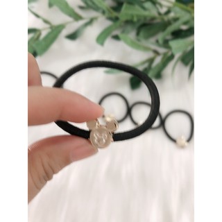 set 6 thun cột tóc trơn dễ xài, chất mịn và dai, độ co giãn tốt.