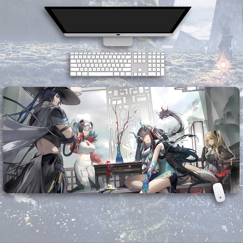 Arknights Tomorrow's Ark Mouse Pad Computer Desk Pad Keyboard Pad Game E-sports Overlock Custom Non-Slip Student Waterproof 2D Anime Collection Gift Soft Pad Keyboard Pad Beautiful Personality Cool