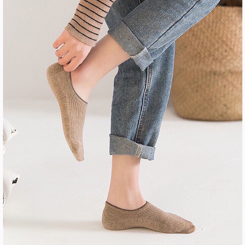 Tất vớ hài lười nữ đi giày cao gót nhiều màu chất cotton mềm thấm hút mồ hôi siêu dai thời trang HANASO TN031