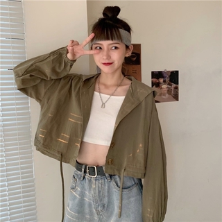 [SẴN] Áo khoác nữ croptop Ulzzang AKV4