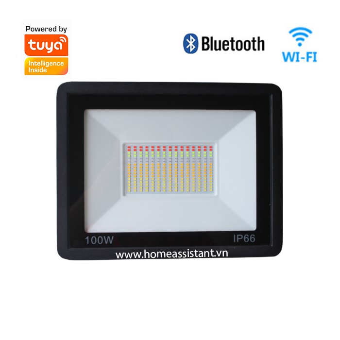 Đèn Pha LED Wifi Zigbee Tuya Đổi Màu RGB 100W HUE03  Hass Smart Life