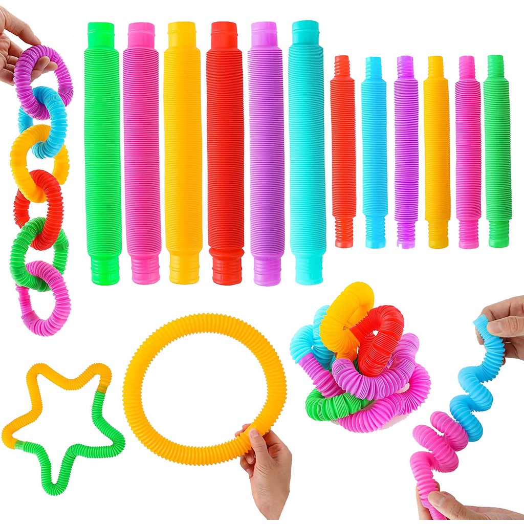 Bộ đồ chơi ống lò xò rèn luyện kỹ năng nhận thức và làm quen màu sắc cho bé Master Kids