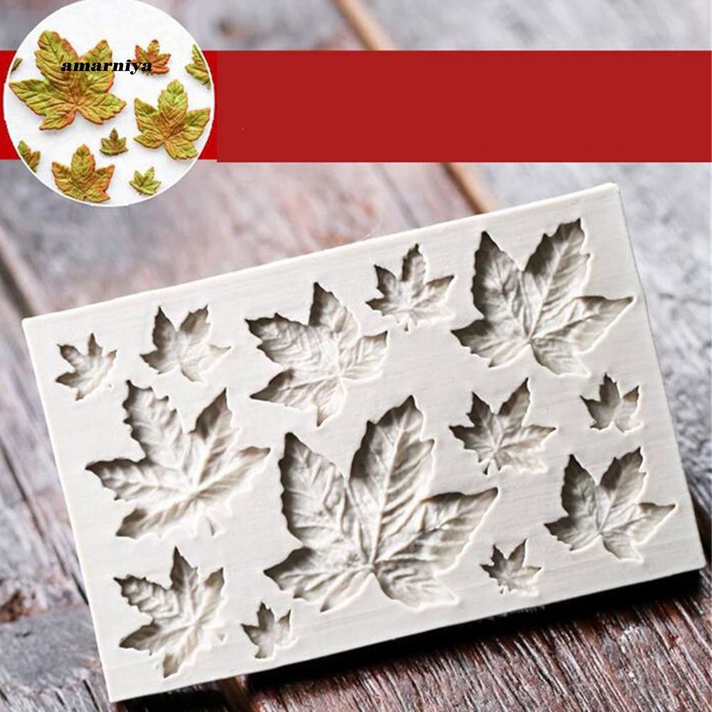 Khuôn silicon làm bánh đa năng tiện dụng hình lá phong xinh xắn