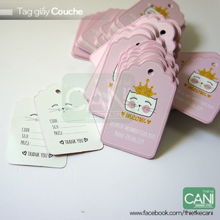 500c In theo yêu cầu Tag giấy bế hình - tem treo quần áo