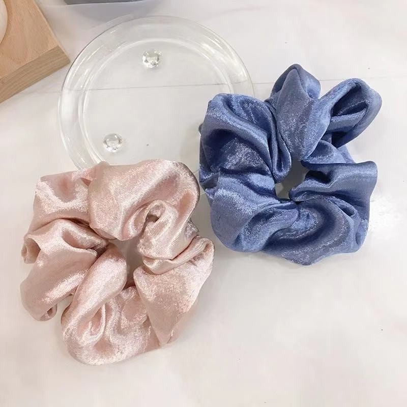 Dây cột tóc satin gắn bóng phong cách Hàn Quốc đơn giản