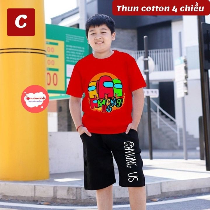 Quần áo trẻ em béo phì bé trai Among US từ 22-58kg - chất thun cotton 4 chiều - Tomchuakids.